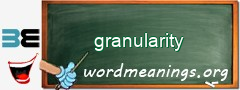 WordMeaning blackboard for granularity